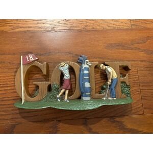 HOMCO GOLF 18TH HOLE WALL PLAQUE 5004A 12" X 5"